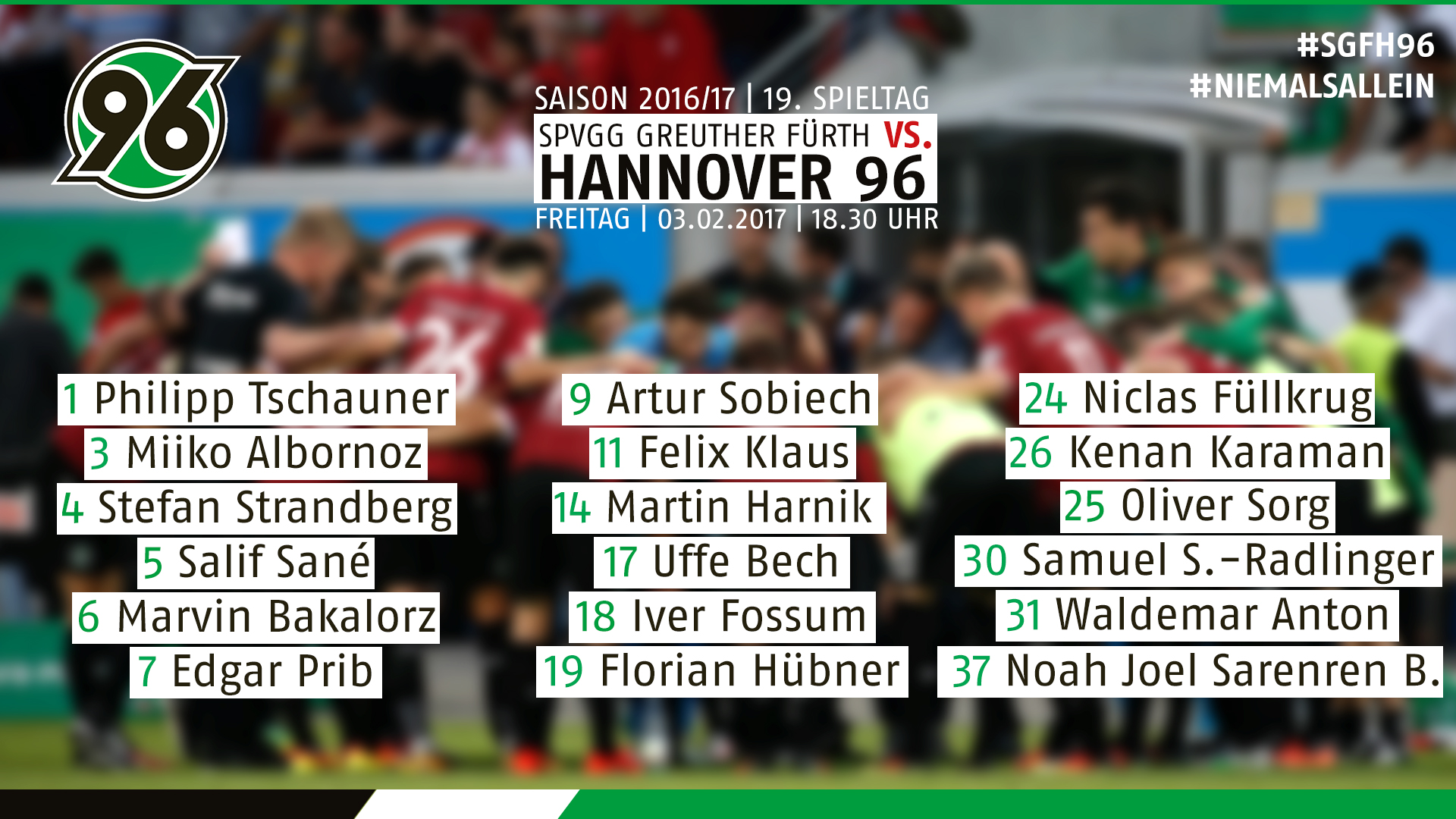 Hannover 96: Kader Gegen Fürth: Anton Wieder Dabei